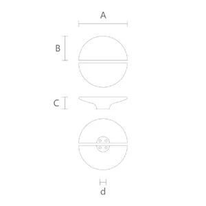 Oak cabinet knob from two 5" half round parts - 1
